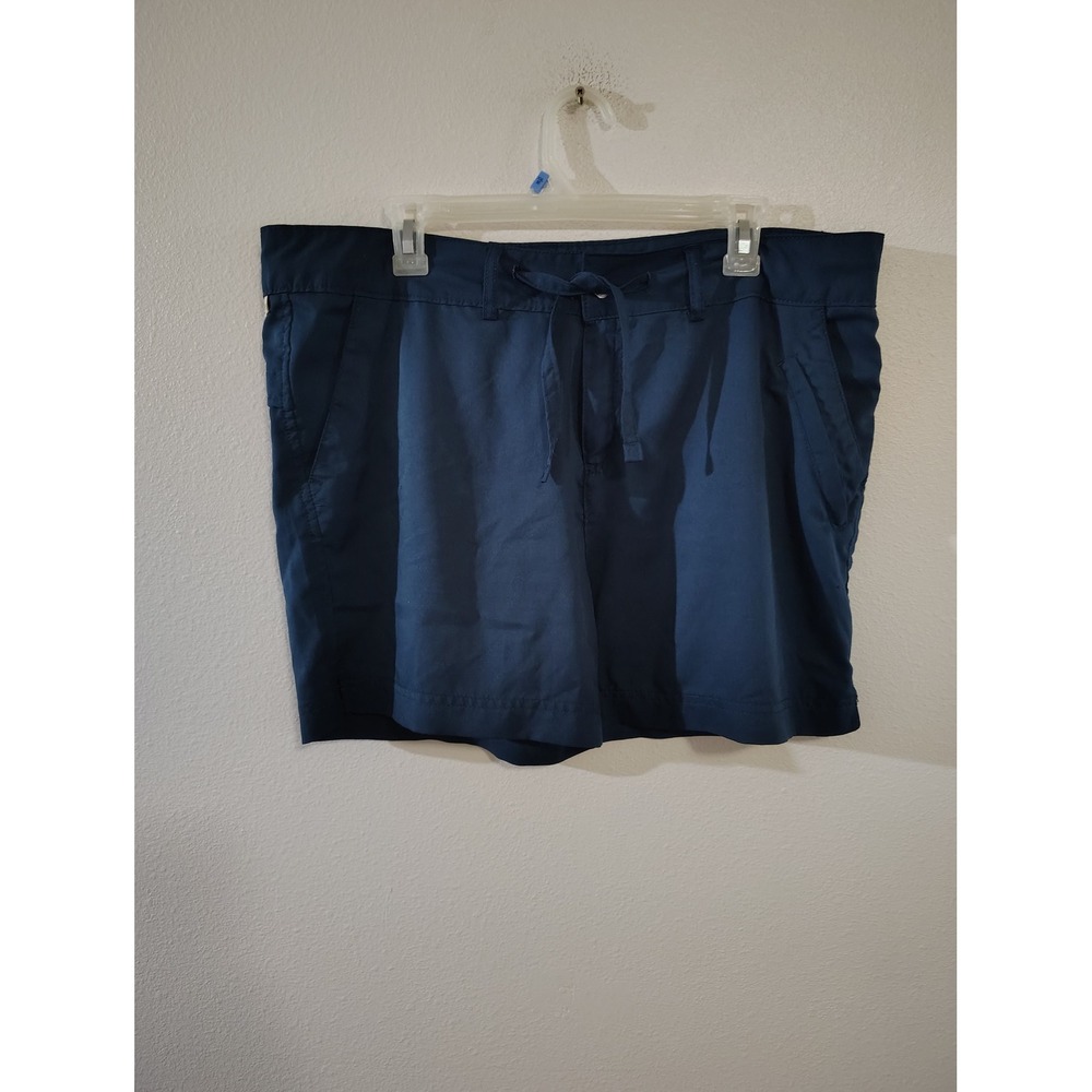 Magellan Outdoors Womens XL Navy Blue Hiking Shorts Drawstring Waist Outdoor